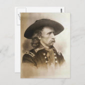 George Armstrong Custer um die 1860er Postkarte (Vorne/Hinten)