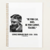 George B. Shaw He Who Can Does Does Not Teaches Planer (Vorderseite)