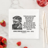 George B. Shaw I Don't Believe In Circumstances Serviette (Beispiel)