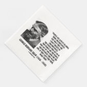 George B. Shaw Ich glaube nicht an Umstände Serviette (Ecke)