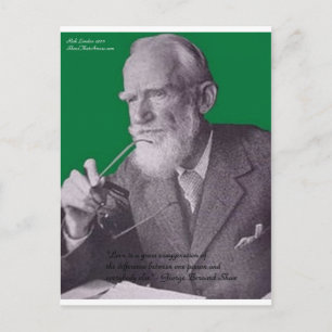 George B Shaw Liebe/Übertreibung Geschenke & Karte