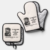 George B. Shaw Professions Conspiracies Laity Ofenhandschuh & Topflappen-Set (Vorderseite/Rückseite)