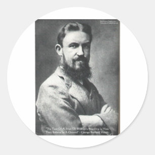 George B Shaw Quarrel/Breeding Wisdom Zitat Gesche Runder Aufkleber
