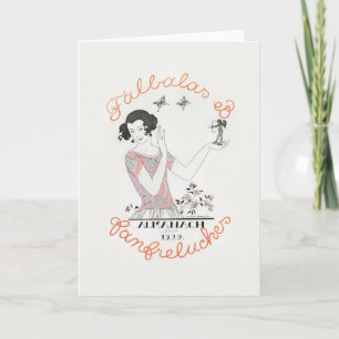 George Barbier, Art Deco Dankeschön Card Dankeskarte