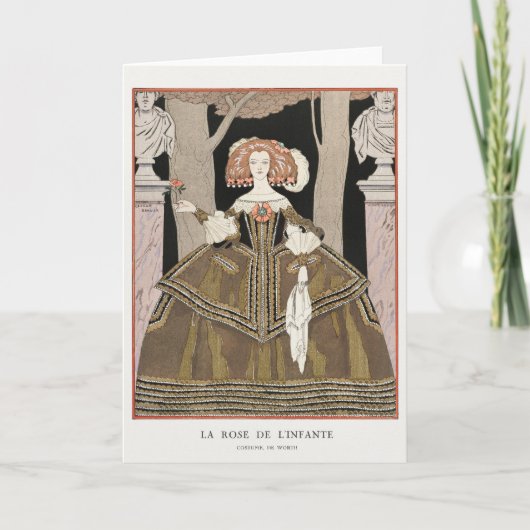 George Barbier, Art Deco Dankeschön Card Dankeskarte (Vorderseite)