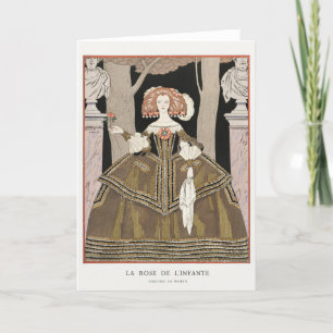 George Barbier, Art Deco Dankeschön Card Dankeskarte