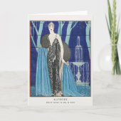 George Barbier, Art Deco Dankeschön Card Dankeskarte (Vorderseite)