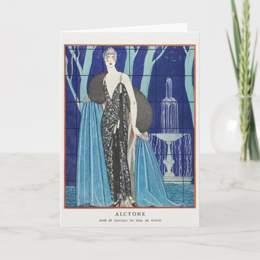 George Barbier, Art Deco Dankeschön Card Dankeskarte (Vorderseite)