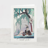 George Barbier, Art Deco Dankeschön Card Dankeskarte (Vorderseite)