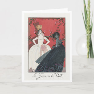 George Barbier, Art Deco Dankeschön Card Dankeskarte