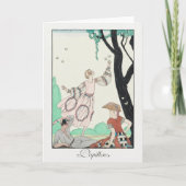 George Barbier, Art Deco Dankeschön Card Dankeskarte (Vorderseite)