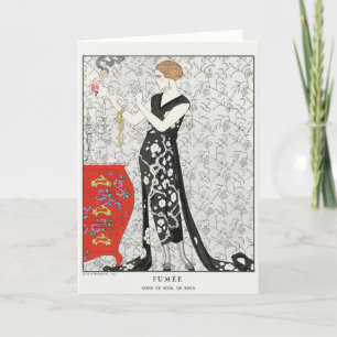 George Barbier, Art Deco Dankeschön Card Dankeskarte
