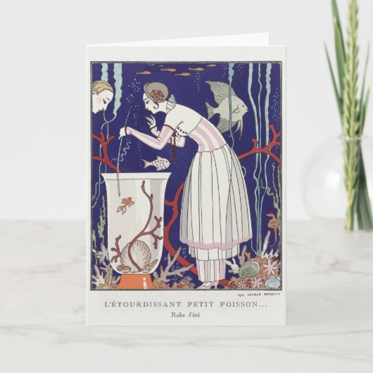 George Barbier, Art Deco Dankeschön Card Dankeskarte (Vorderseite)