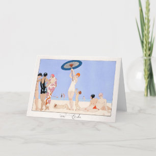 George Barbier, Art Deco Dankeschön Card Dankeskarte