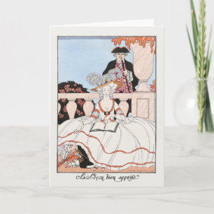 George Barbier, Art Deco Dankeskarten Dankeskarte