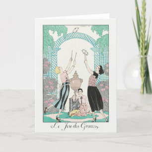 George Barbier, Art Deco Dankeskarten Dankeskarte
