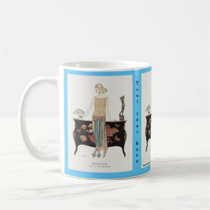 George Barbier Art Deco fashion Kaffeetasse