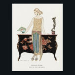 George Barbier Art Deco fashion Poster<br><div class="desc">Rosalinde: Robe du soir (1922) mode von dem französischen Künstler George Barbier. Eine große Kollektion Vintager Designs von Phoenix Retro.</div>