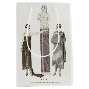 George Barbier, Art Deco Geschenktasche Mittlere Geschenktüte