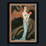 George Barbier Art Deco Girl mit Peacock 12 x 16 Poster<br><div class="desc">Nice Art Deco Print by Barbier 12 x 16</div>