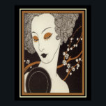 George Barbier Art Deco "Girl with Mirror" 16 x 20 Poster<br><div class="desc">Schöner Art Deco-Druck von einem der großen Meister - George Barbier -16 x 20</div>