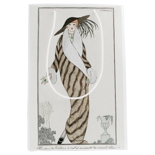 George Barbier, Art Deco Medium Geschenktasche Mittlere Geschenktüte (Vorderseite)