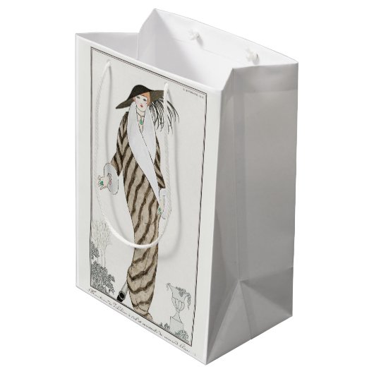George Barbier, Art Deco Medium Geschenktasche Mittlere Geschenktüte (Rückseite Schrägansicht)