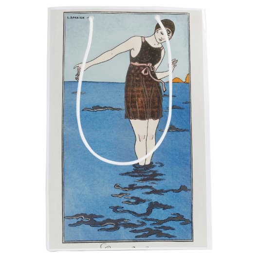 George Barbier, Art Deco Medium Geschenktasche Mittlere Geschenktüte (Vorderseite)