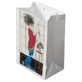 George Barbier, Art Deco Medium Geschenktasche Mittlere Geschenktüte (Vorderseite Schrägansicht)