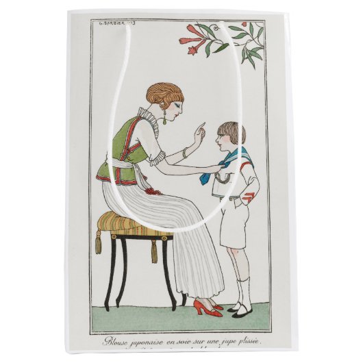 George Barbier, Art Deco Medium Geschenktasche Mittlere Geschenktüte (Vorderseite)