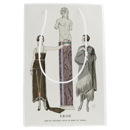 George Barbier, Art Deco Medium Geschenktasche Mittlere Geschenktüte (Vorderseite)