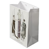 George Barbier, Art Deco Medium Geschenktasche Mittlere Geschenktüte (Rückseite Schrägansicht)
