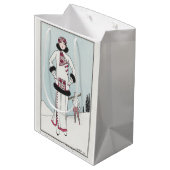 George Barbier, Art Deco Medium Geschenktasche Mittlere Geschenktüte (Rückseite Schrägansicht)