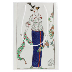 George Barbier, Art Deco Medium Geschenktasche Mittlere Geschenktüte