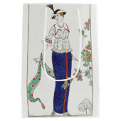 George Barbier, Art Deco Medium Geschenktasche Mittlere Geschenktüte (Rückseite)
