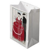 George Barbier, Art Deco Medium Geschenktasche Mittlere Geschenktüte (Vorderseite Schrägansicht)