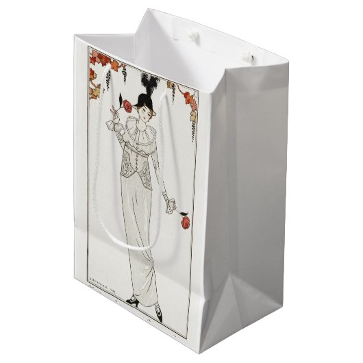 George Barbier, Art Deco Medium Geschenktasche Mittlere Geschenktüte (Vorderseite Schrägansicht)