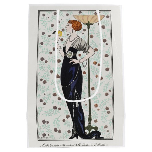 George Barbier, Art Deco Medium Geschenktasche Mittlere Geschenktüte (Rückseite)