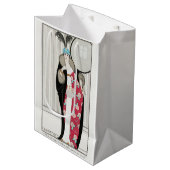 George Barbier, Art Deco Medium Geschenktasche Mittlere Geschenktüte (Vorderseite Schrägansicht)