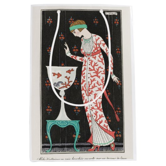 George Barbier, Art Deco Medium Geschenktasche Mittlere Geschenktüte (Vorderseite)