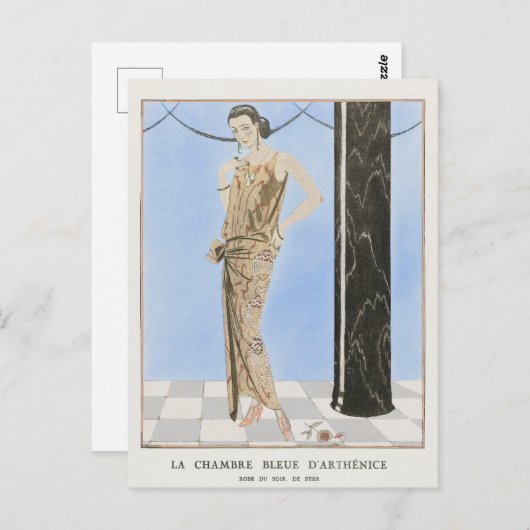 George Barbier, Art Deco Postcard Postkarte (Vorne/Hinten)