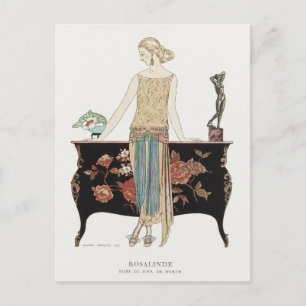 George Barbier, Art Deco Postcard Postkarte