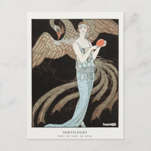 George Barbier, Art Deco Postcard Postkarte