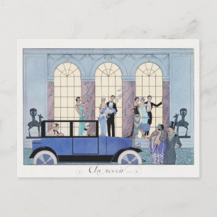 George Barbier, Art Deco Postcard Postkarte