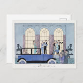 George Barbier, Art Deco Postcard Postkarte (Vorne/Hinten)