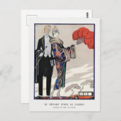 George Barbier, Art Deco Postcard Postkarte (Vorne/Hinten)