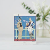 George Barbier, Art Deco Postcard Postkarte (Stehend Vorderseite)