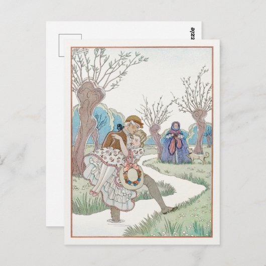 George Barbier, Art Deco Postcard Postkarte (Vorne/Hinten)