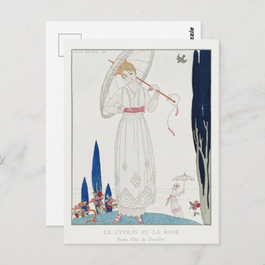 George Barbier, Art Deco Postcard Postkarte (Vorne/Hinten)