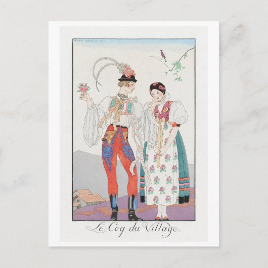 George Barbier, Art Deco Postcard Postkarte (Vorderseite)